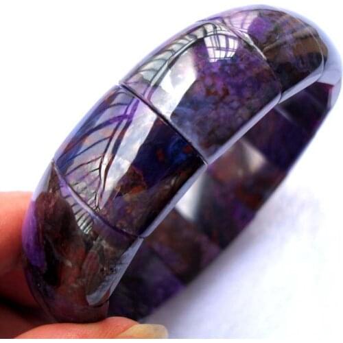 Free Shipping Natural Sugilite Arc-Shape 14*19mm~17*19mm Beads Bracelet Women Jewelry Accessories Weddings Parties Birthday Gift