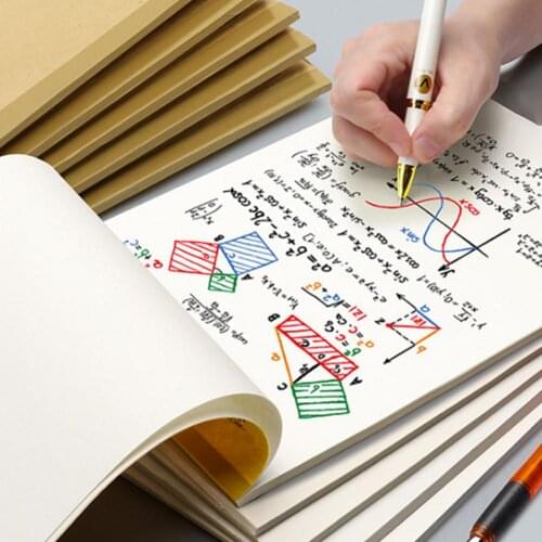 A4 Notebook Blank Inner Page Graffiti Draft Sketchbook Thickened Beige Paper For Sketching Note Painting 40 Pages