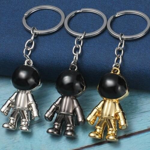 2021 Fashion Astronaut Space Robot Spaceman Keychain Keyring Pendant Metal Key Chain Holder Men Women Gift Accessories Wholesale