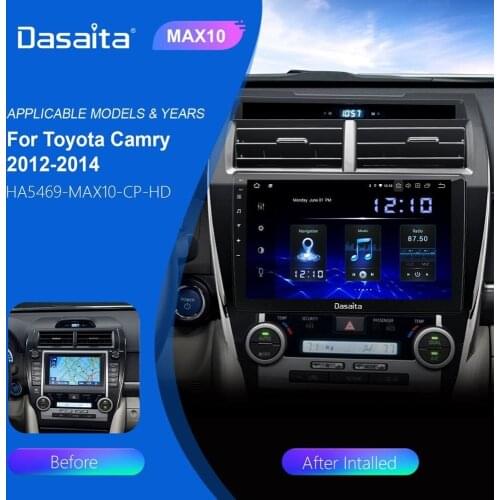 Dasaita for Toyota Camry GPS 2012 2013 2014 USA & Mid-east version Car 10.2" HD Scree Vehicle Android 10.0 Radio BT5.0 Carplay