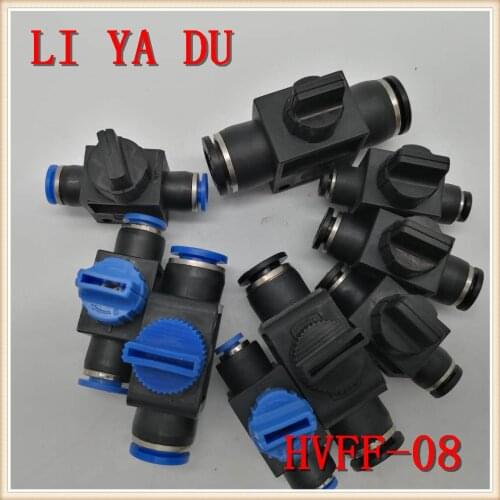 HVFF-08 Pneumatic Tube Quick Connector Unidirectional Unloading Pressure Relief Valve HVFF8
