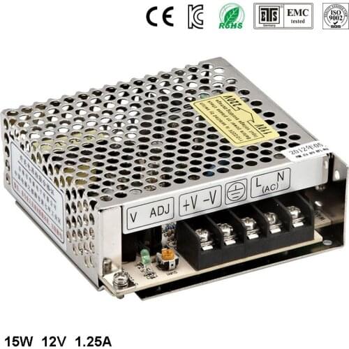 Best quality 12V 2.1A 25W Switching Power Supply Driver for LED Strip AC 100-240V Input to DC 12V free shipping