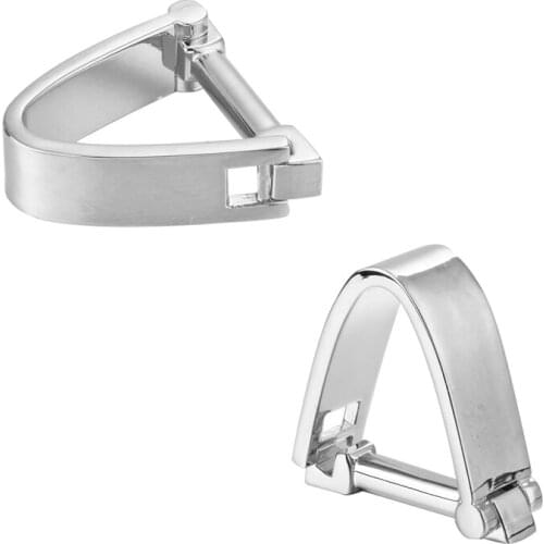 Fashion brand mens shirts Cufflinks Cuff Laser Metal Silvery Cufflinks wholesale and retail quality engineer