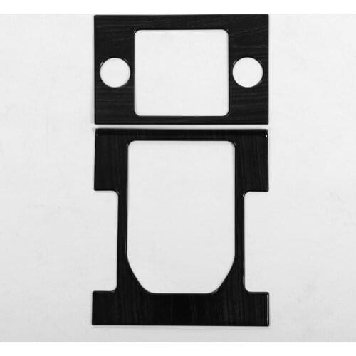 For Land Rover Discovery 4 LR4 Black Wood Chrome Gear Shift Panel Cover Trim Sticker Newest