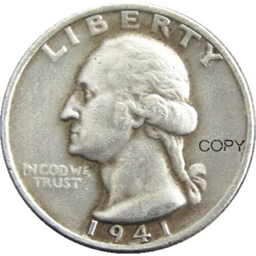 US 1941P/S/D Different Mint Washington Quarter Dollars Silver Plated Copy Coin