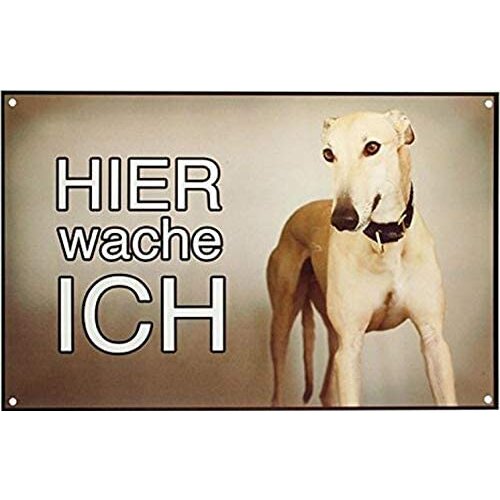 Nobrand German Hier Wache ICH Means I Woke up here Animas Pet Dogs House tin Sign Wall Decoration Signs 12x8inch A04