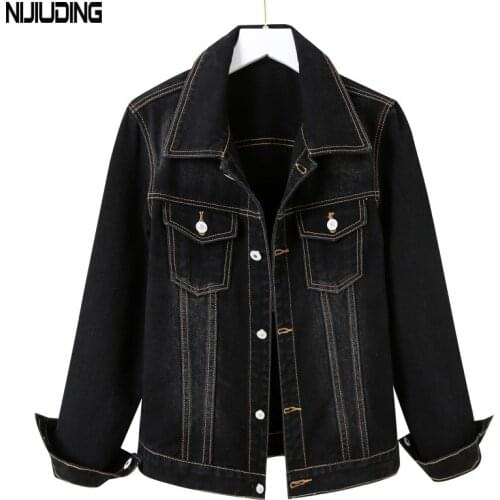 NIJIUDING Women's Black Bomber Jackets