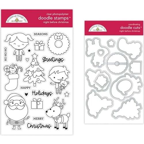 New Arrival Santa Claus Deer Gift Metal Cutting Dies and Rubber Stamps for Scrapbooking Seal Craft Stencil Card Make Album Sheet