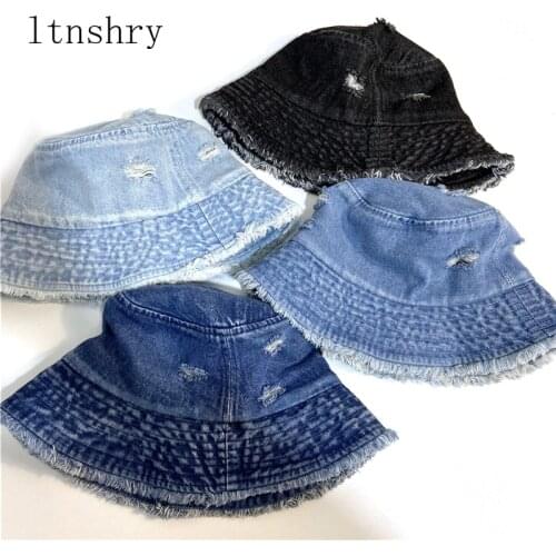 2021 New Women Fashion Retro Washed Bucket Hat Cotton Foldable Fisherman Cap Men Outdoor Sunscreen Fishing Hat Beach Cap