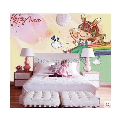Custom large murals of children room background wallpaper Rainbow Bridge