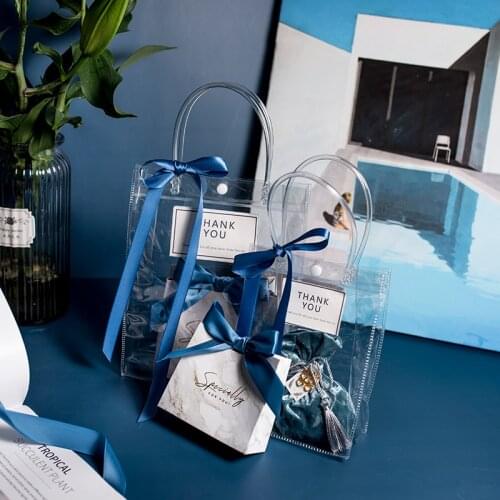 Transparent plast married product flash girl bag transparent plastic box to blue little red books recommended wedding and joyful