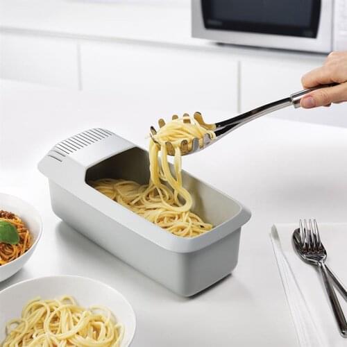 Microwave Oven Rectangular Drainable Noodle Cooker Pasta Macaroni Instant Noodles Kitchen Strainer Boxes Kitchen Tool #30