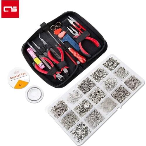 Hand Tools Kit Pliers Set Round Nose Plier Side Cutting Pliers Wire Cutter Scissor Tweezers Beading Accessories for Jewelry Mak