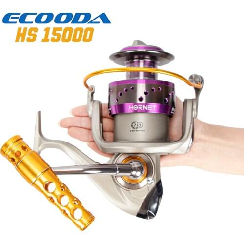 ECOODA 2021 NEW Hornet 15000 Heavy Duty Metal Spinning Fishing Reels Saltwater Boat Rock Trolling Jigging Reel