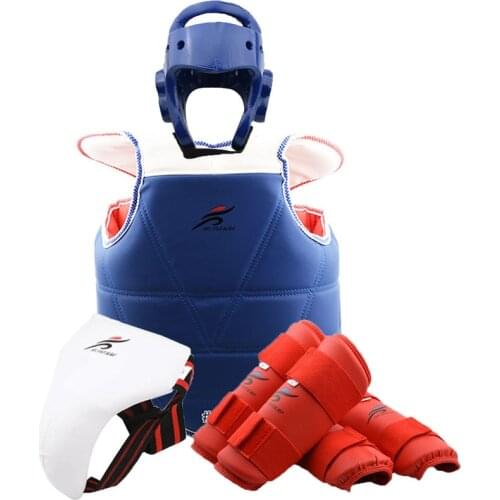 ITF Helmet Taekwondo Dobok Sparring Gear Leg Arm Chest Protection Karate Team Professional Martial Arts Boxing Uniform Equipment