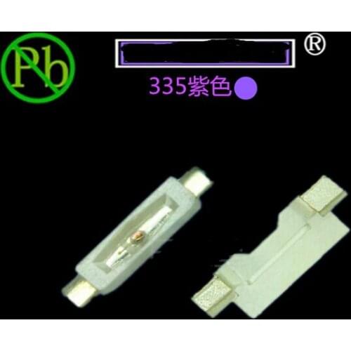 200pcs SMD side view 335 UV LED Diode 395-405nm 2.8-3.4v 20ma 4.0*0.8*0.8mm