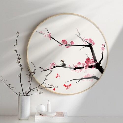 Traditional Chinese Plum Blossom Peony Lotus Magnolia Wall Art Pictures Posters Print For Living Room Home Canvas Painting Decor