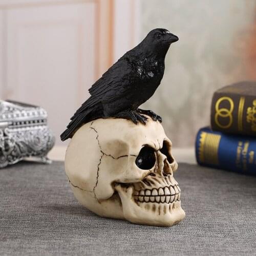 Raven taro crafts ornaments personalized Halloween decorations living room office model ghost head WF5031043