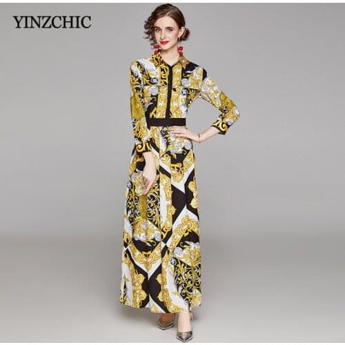 Spring New Woman Maxi Dress Female Vintage A-line Shirt Dresses for Lady Slim Long Party Skirts Women Summer Dress