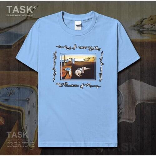 World famous painting series t-shirt Dali New Art Painting The Persistence of Memory Short sleeve clothes cotton summer Retro
