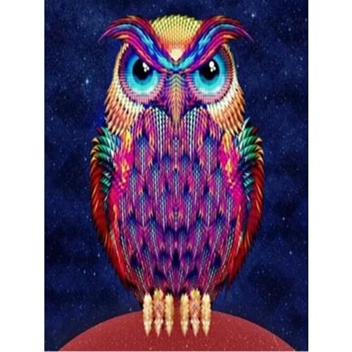 YNX new 5D diamond painting round diamond animal cross stitch square diamond DIY color owl diamond painting