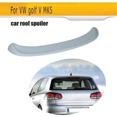PU Car Rear Roof Spoiler Boot Lip Wing for VW Golf 5 V MK5 Standard Bumper 2006-2009 Non GTI Rear Roof Wing Spoiler Grey Primer