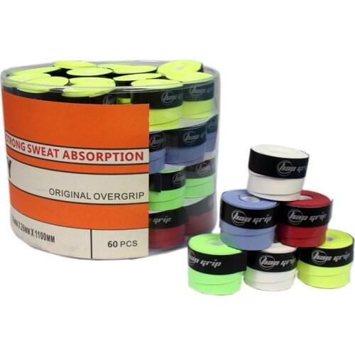 Super Sticky Flat Tennis Racket Overgrip 0.6mm Thickness Non-slip Sweat Absorb Racquet Handle Grip 10pcs Squash Badminton Glue