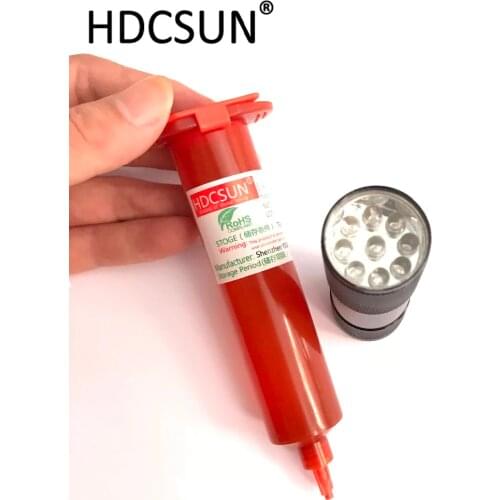 2018 high quality 30ML tp2500 UV Glue LOCA Liquid Optical Clear Adhesive For Repair Cellphone Glass Lens +9LED UV Flashlight