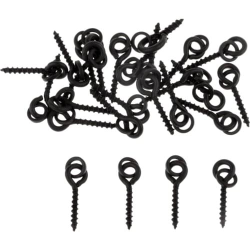 25pcs Carp Bait Screws with Ring Chod Ronnie Ups Terminal Fishing Tackle