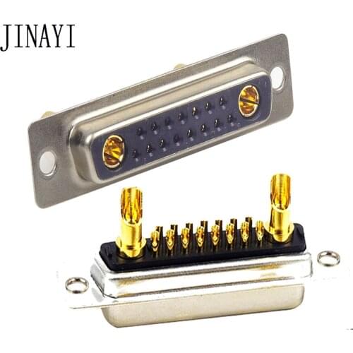 5pcs Gold-plated D-SUB 17W2 DB 17 pin Female Male Hybrid Power Supply Welding Adapter Connector 10A 20A 30A 40A