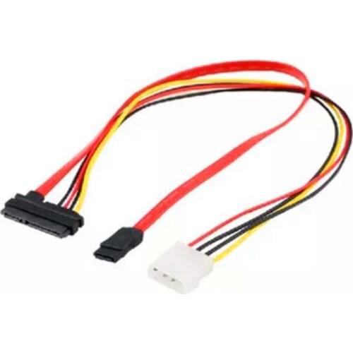 5pcs Power Connector 4-pin IDE + SATA Transfer Drive Hard Drive Data Cable Power Line 7 +15 P Line For Desktop Computer