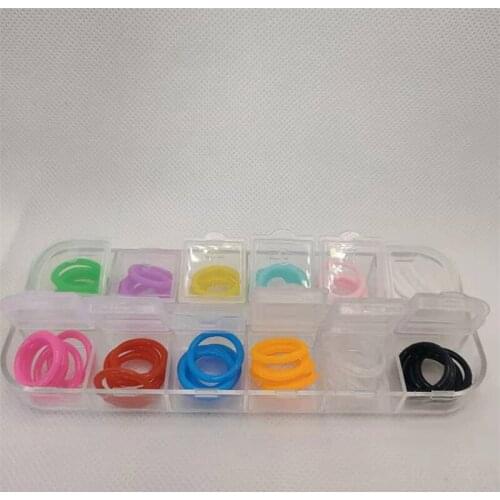 60pcs/Box 12-Color High-Quality O-Ring Sealing Ring Kit Jewelry Findings Diy Sunglasses Connector Non-Slip Silicone Glasses Ring