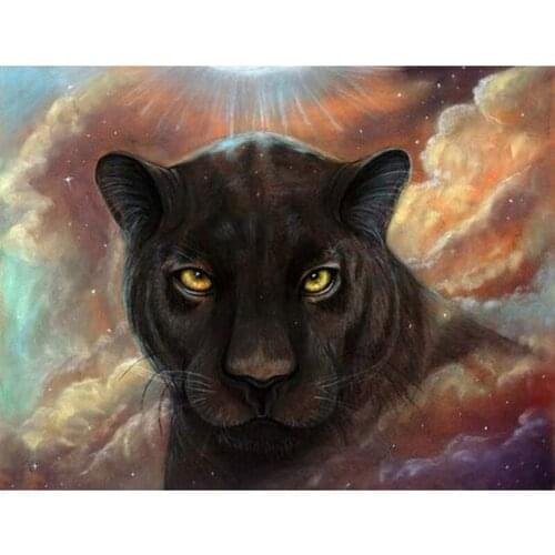 New 5D DIY Diamond Painting Panther Diamond Embroidery Art Full Diamond Mosaic Animal Home Wall Decoration Handmade Gift