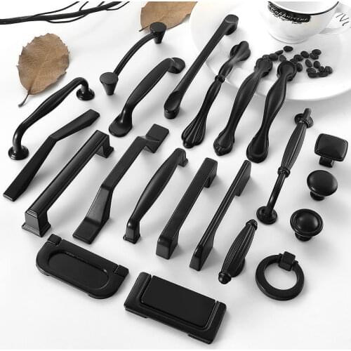 Black Handles for Furniture Cabinet Knobs and Handles Kitchen Handles Drawer Knobs Cabinet Pulls Cupboard Handles Knobs