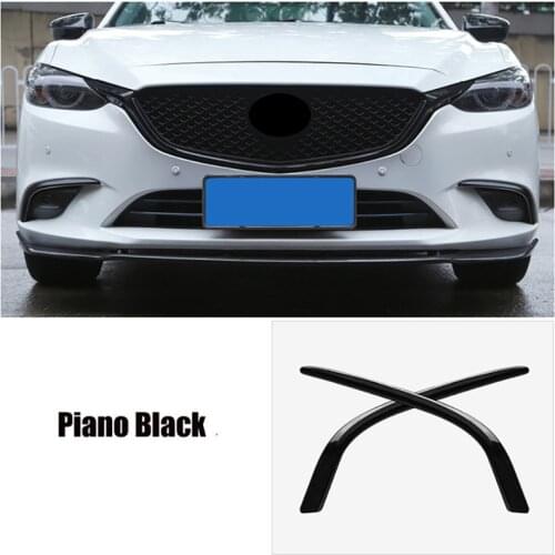 For Mazda 6 Atenza M6 2017 2018 Front Fog Light Lamp Cover Trim Bumper Molding Garnish Eyebrow Eyelid