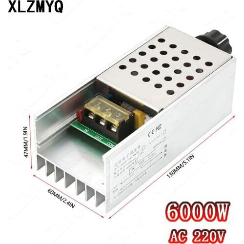 AC 220V 4000W SCR 6000W 220V Electronic Dimmer Voltage Regulator Controller Regulator Speed For Dimming Speed Thermostat 3000W