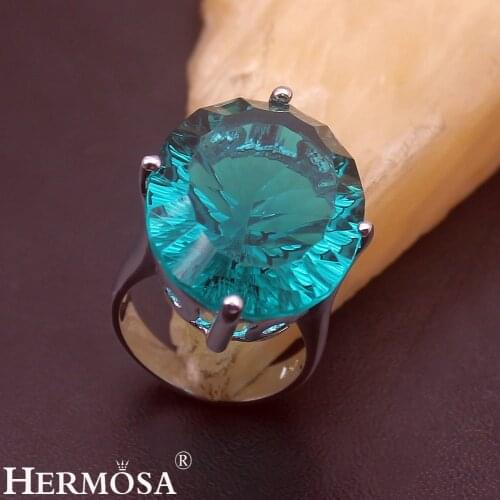 Hermosa Perfect Xmas Gift Ring Size 6/7 Fashion Oval Solid Jewelry Rings 6# 7