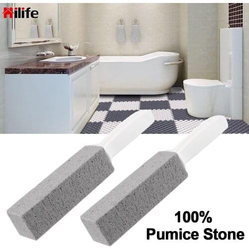 HILIFE Toilet Brush 2 Piece/set Natural Pumice Stone Sinks Bathtubs Toilet Scrub Cleaning Brush Household Cleaning Tools