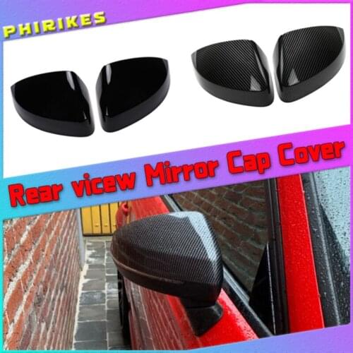 Pair for Audi A3 S3 8V RS3 Side Wing Mirror Covers Caps (Carbon Look) 2017 Replace 2015 2016 2018 2013 2014 2019
