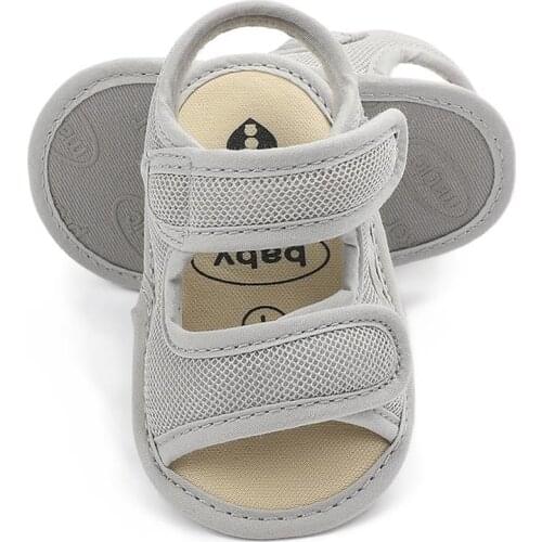 Summer Baby Boys Girls Soild Breathable Anti-Slip Sandals Toddler Soft Soled Shoes