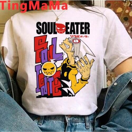 Hot Japanese Anime Soul Eater T Shirt Men Kawaii Summer Tops Cartoon T-shirt Funny Unisex Graphic Tees Harajuku Tshirt Male