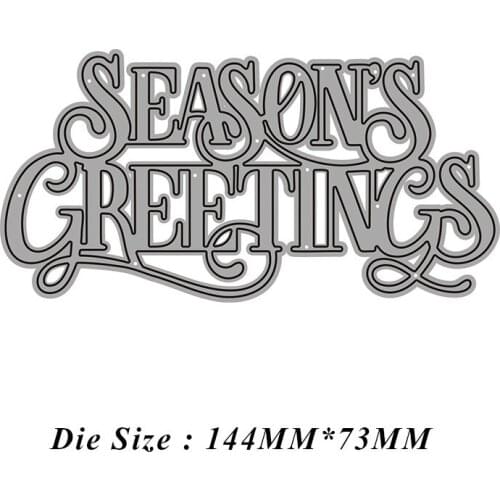 Metal Cutting Dies for2021 New Scrapbooking English words Frame Edge No Stamps Crafts Background Cutter Paper Cardmaking Stencil