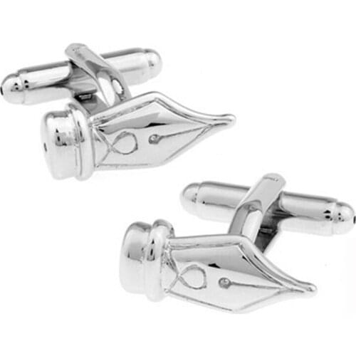 Fashion Funny Pen Quality Cufflinks for Mens Jewelry Metal Mens French Shirt Business Cuff Links Men Party Casual Accessories