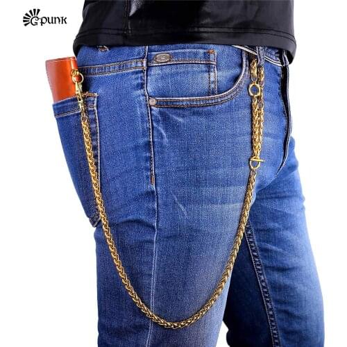 Mens metal wallet chain Belt Waist Chain purse chain Wheat chain Mens accessories Wholesale BC7G