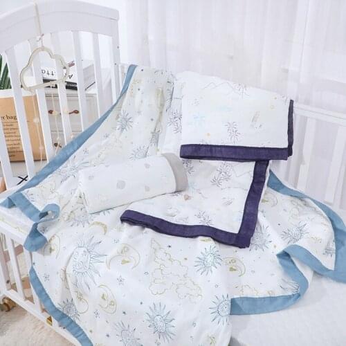 120x150cm 4 Layers Bamboo Fiber Muslin Swaddle Baby Blankets Wrap Newborn Baby Kids Bath Towel Children Sleeping Blanket