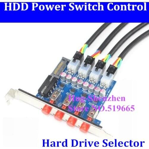 Hard Drive selector sata drive switcher HDD Power Switch Control For Desktop PC computer CD-ROM Slot Space IDE 4PIN SATA 15PIN