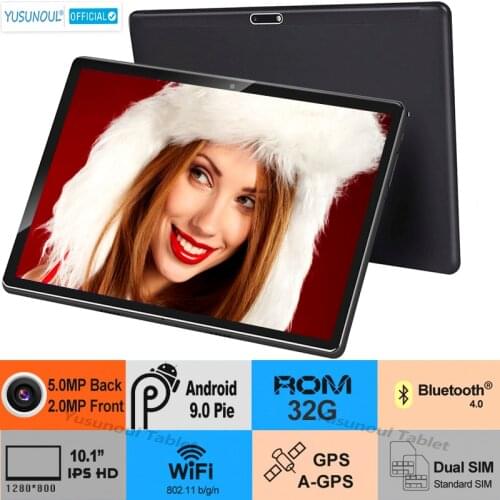 Hot sales 10 inch Tablet PC Android 9.0 pie Dual cameras Rear pixel 5.0MP 32GB ROM 2.5D Tempered Glass Планшетный ПК 10.1 pad