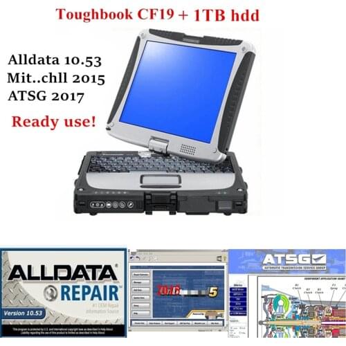 2021 Hot Auto Repair Alldata Software V10.53 mi.chell 2015 ATSG 2017 in 1TB installed CF19 CF-19 Toughbook Laptop ready to use