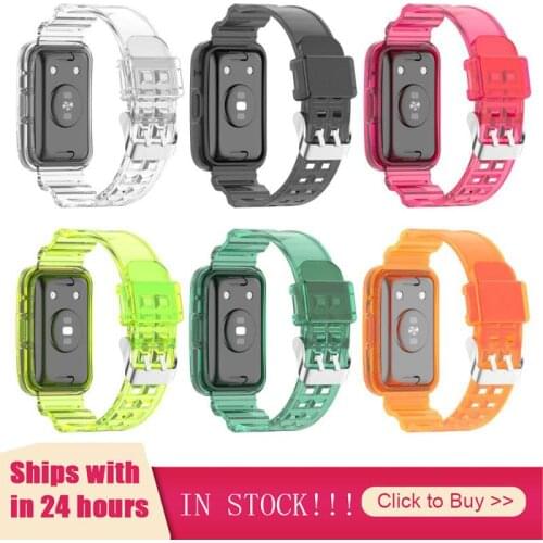 Strap For HUAWEI Watch Fit Watchband Transparent Wrist Band Replacement Bracelet Wristband Sports Woman Man Soft Accessories