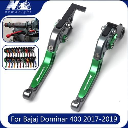 With Logo 20 Colors For Bajaj Dominar 400 2017 2018 2019 Motorcycle Aluminum Adjustable Foldable Brake Clutch Lever Accessories